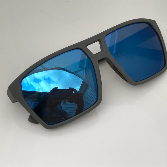 Scott Tune Men Sunglasses Blue Mirror Lenses Gray - Picture 12 of 16